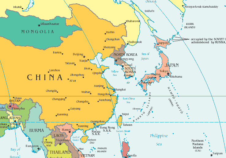 map of asian countries only. In Asia, America has gotta