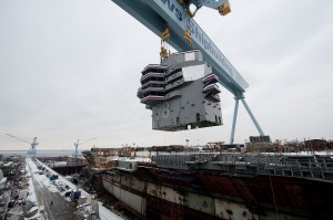 USS Gerald R Ford CVN 78 Island Landing photo by Ricky Thompson