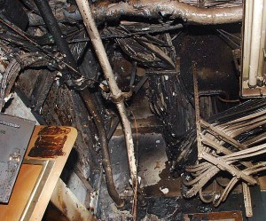 Fire Damage Aboard USS George Washington (CVN 73)